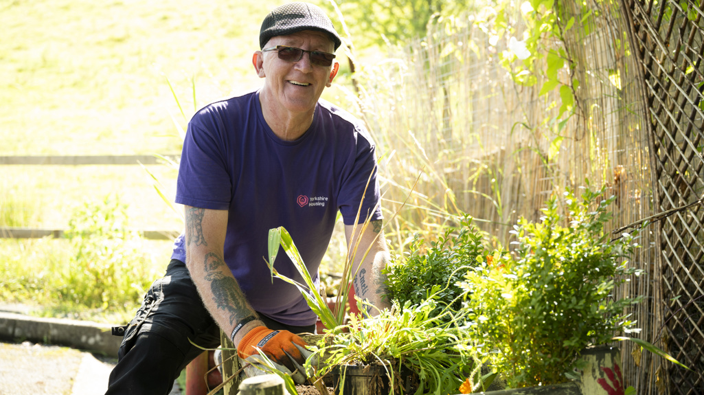 Man doing some gardening