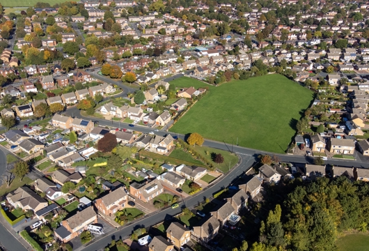 An aerial photo 