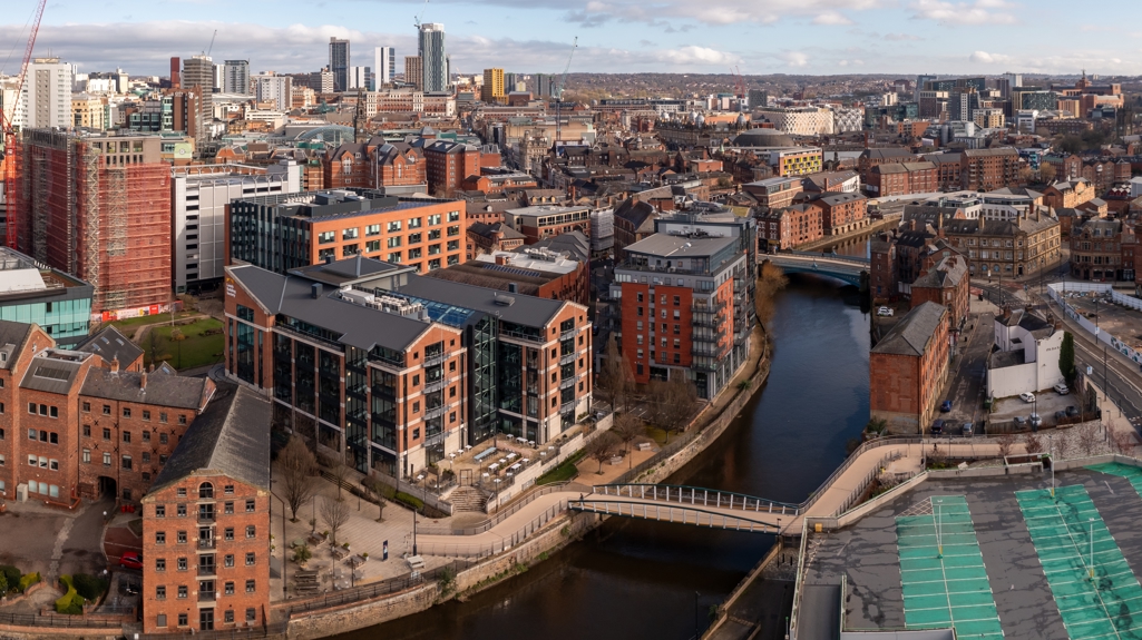 An aerial photo