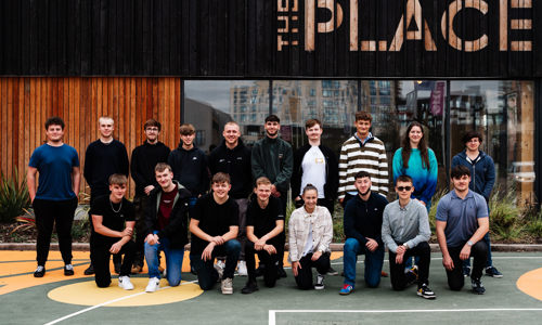 Group of Yorkshire Housing apprentices outside the Place