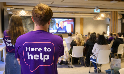 Group of Yorkshire Housing colleagues sat having an induction at The Place