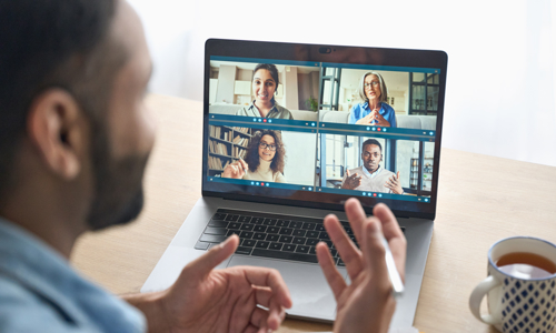 A photo of a Zoom call