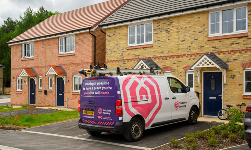 Yorkshire Housing van on driveway